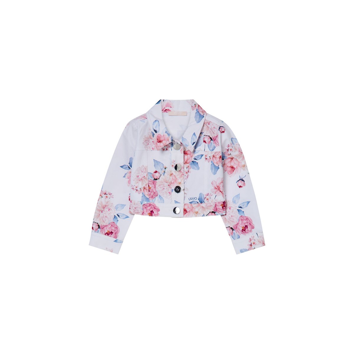Blouson en coutil imprimé blanc à fleurs, LIU JO