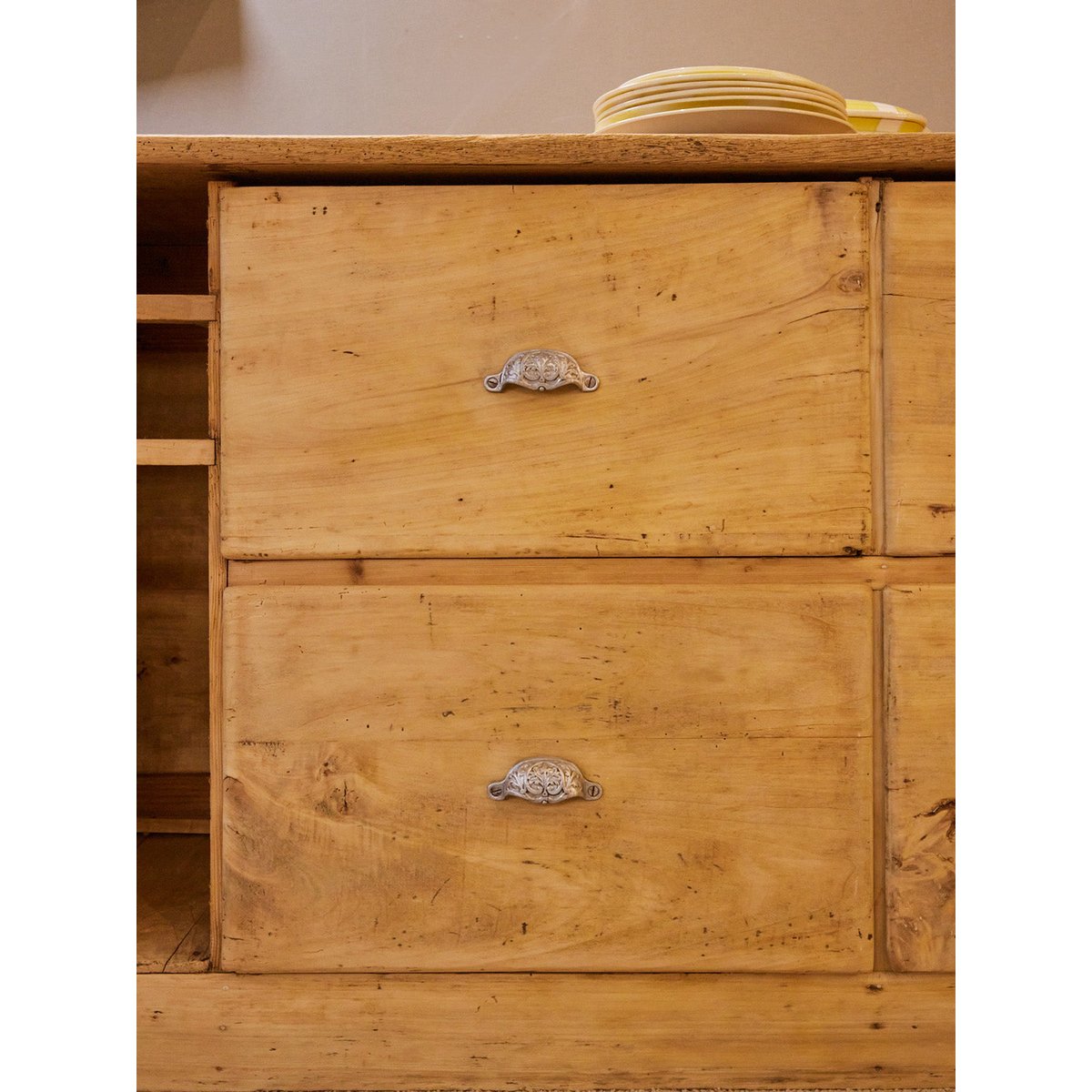 Comptoir en bois poncé Fernand N°452 - Bon état bois clair, DEBONGOUT