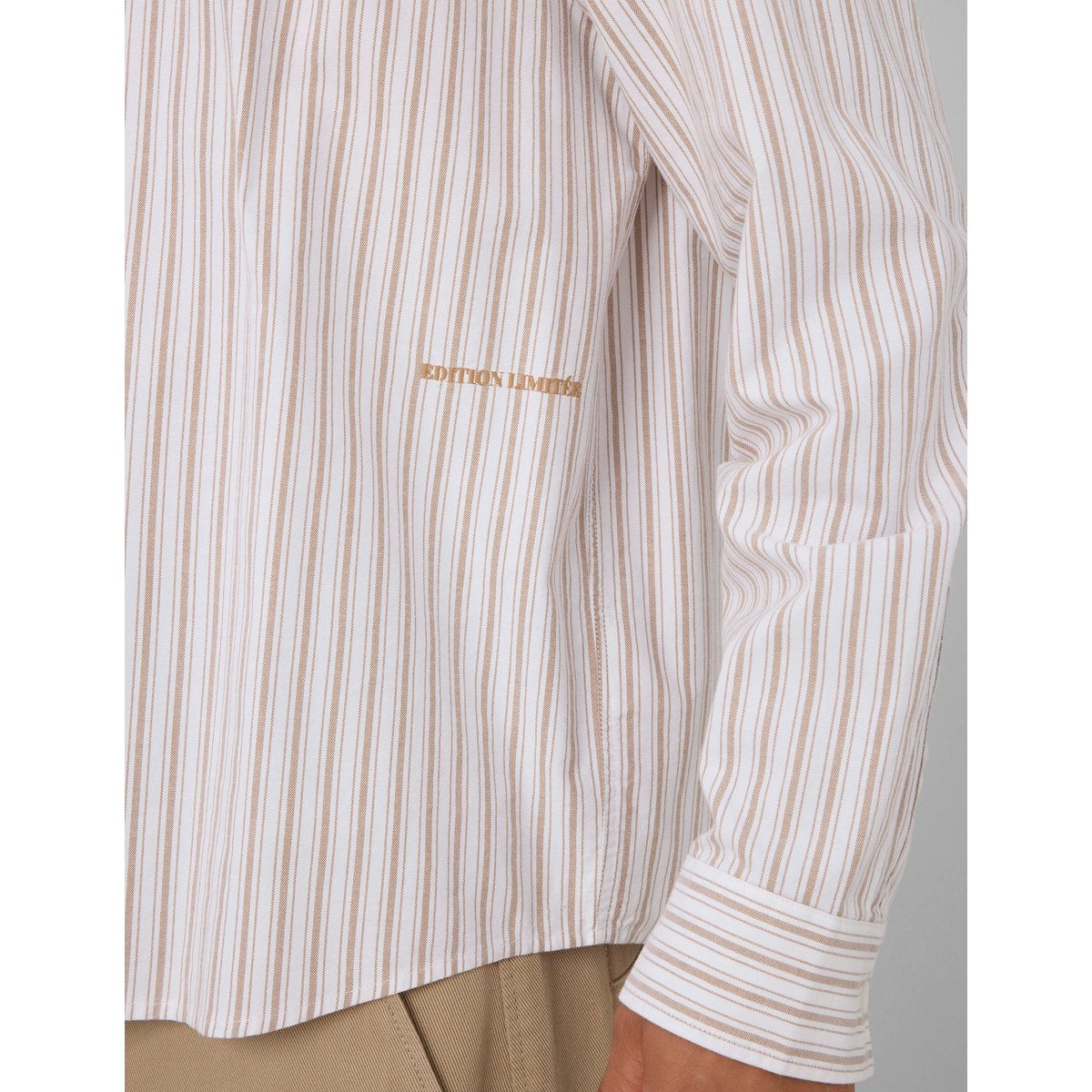 Chemise oxford rayée camel, BZB