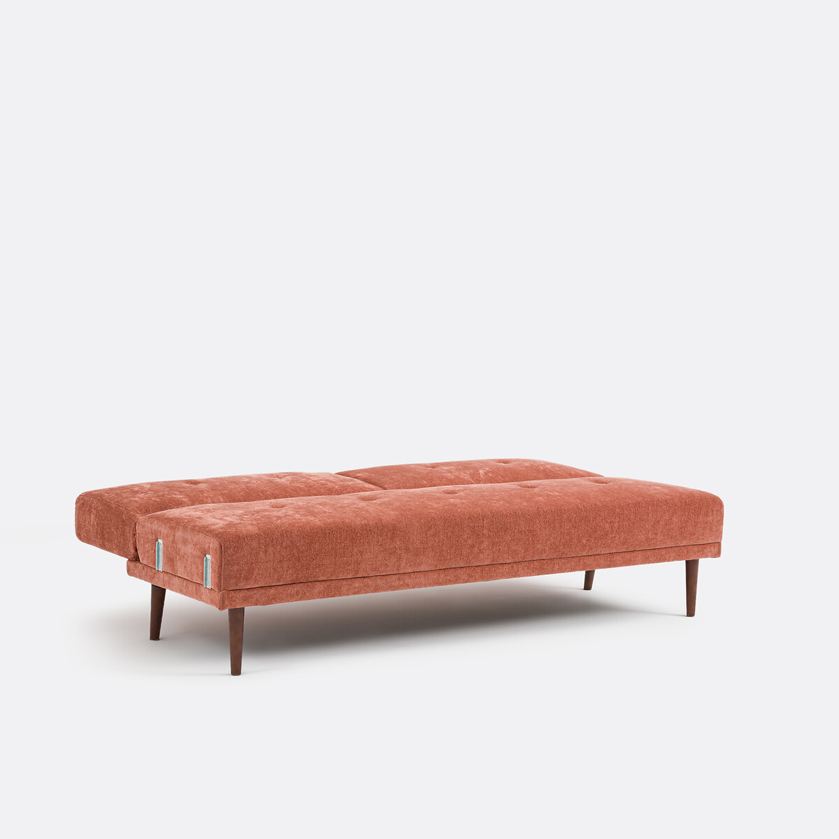 Sofá cama de 3 plazas, chenilla, Tuske terracota, LA REDOUTE INTERIEURS