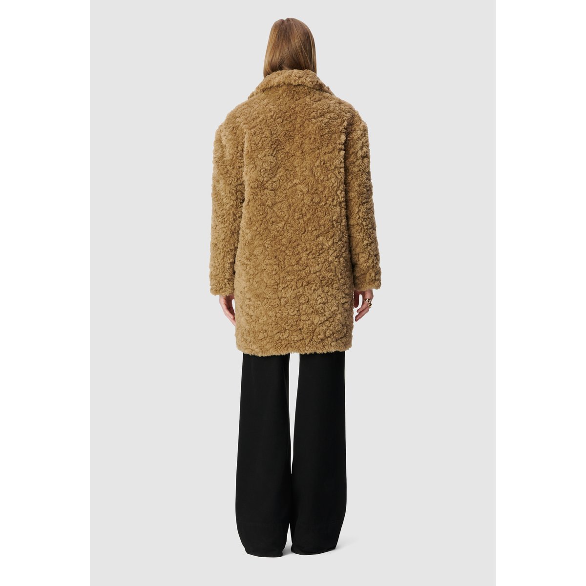 Manteau à poils longs marron, IKKS