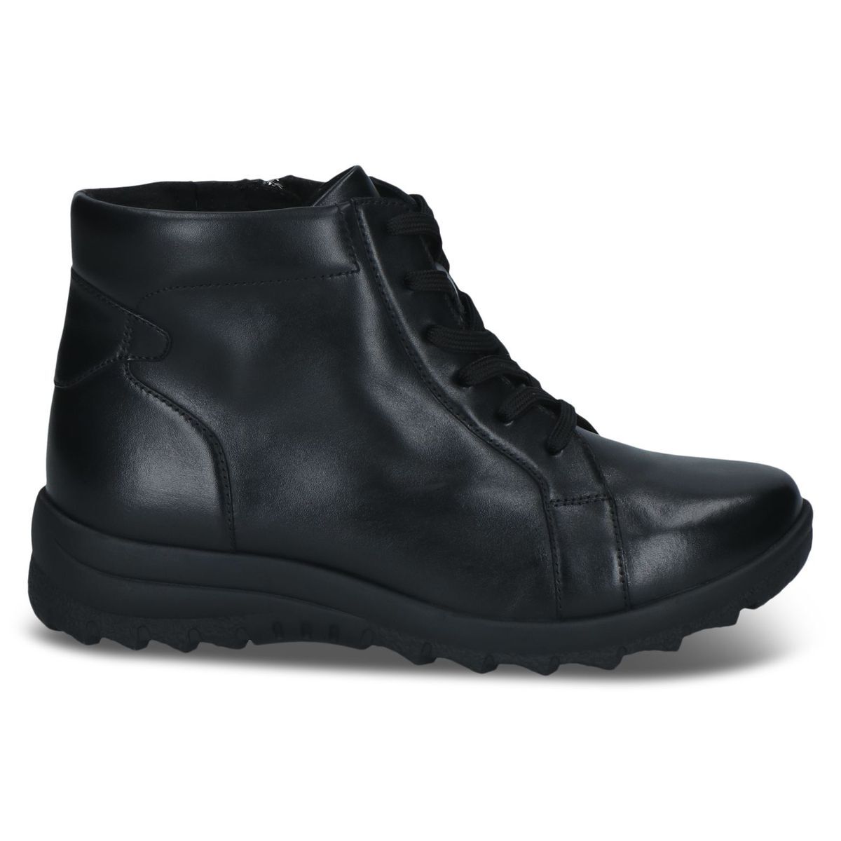 Bottine en cuir noir nappa, CAPRICE