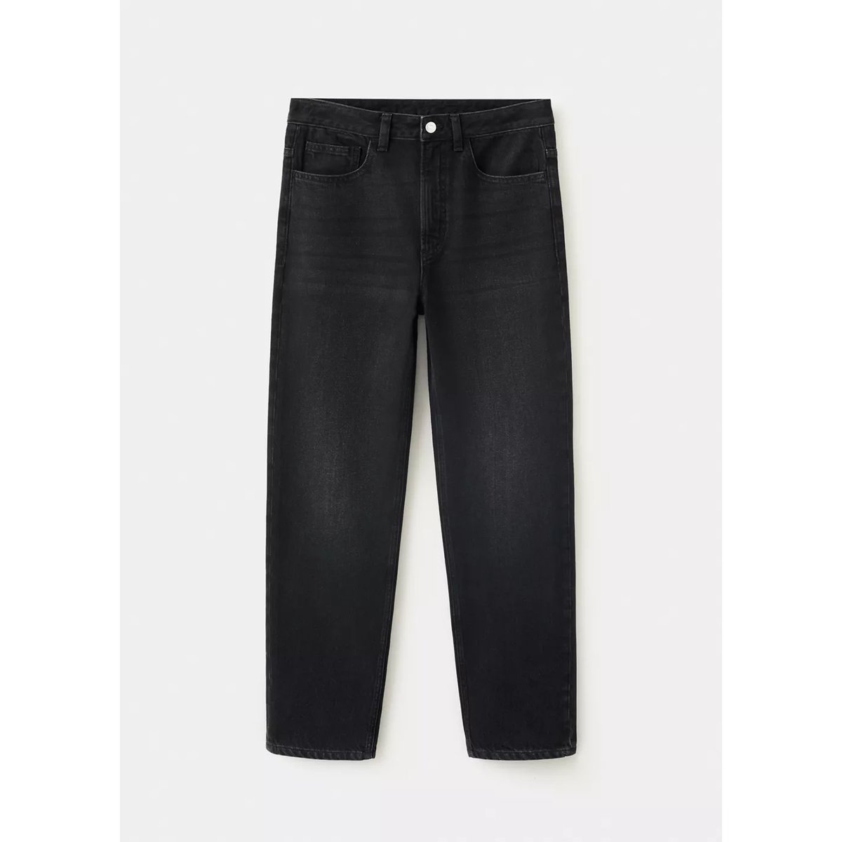 Jean regular-fit black denim, MANGO TEEN