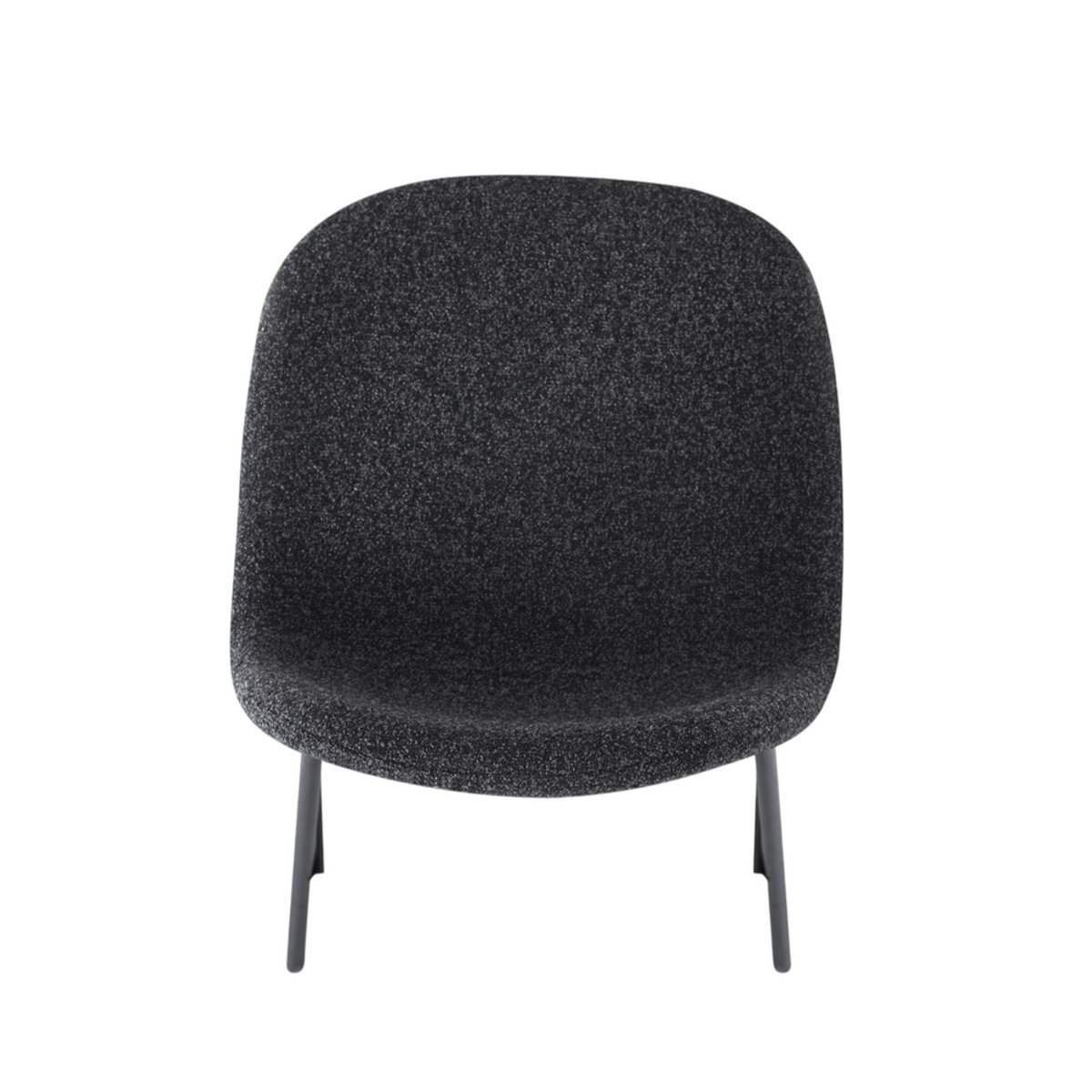 Chaise snack en tissu effet chiné gris foncé, ZAGO