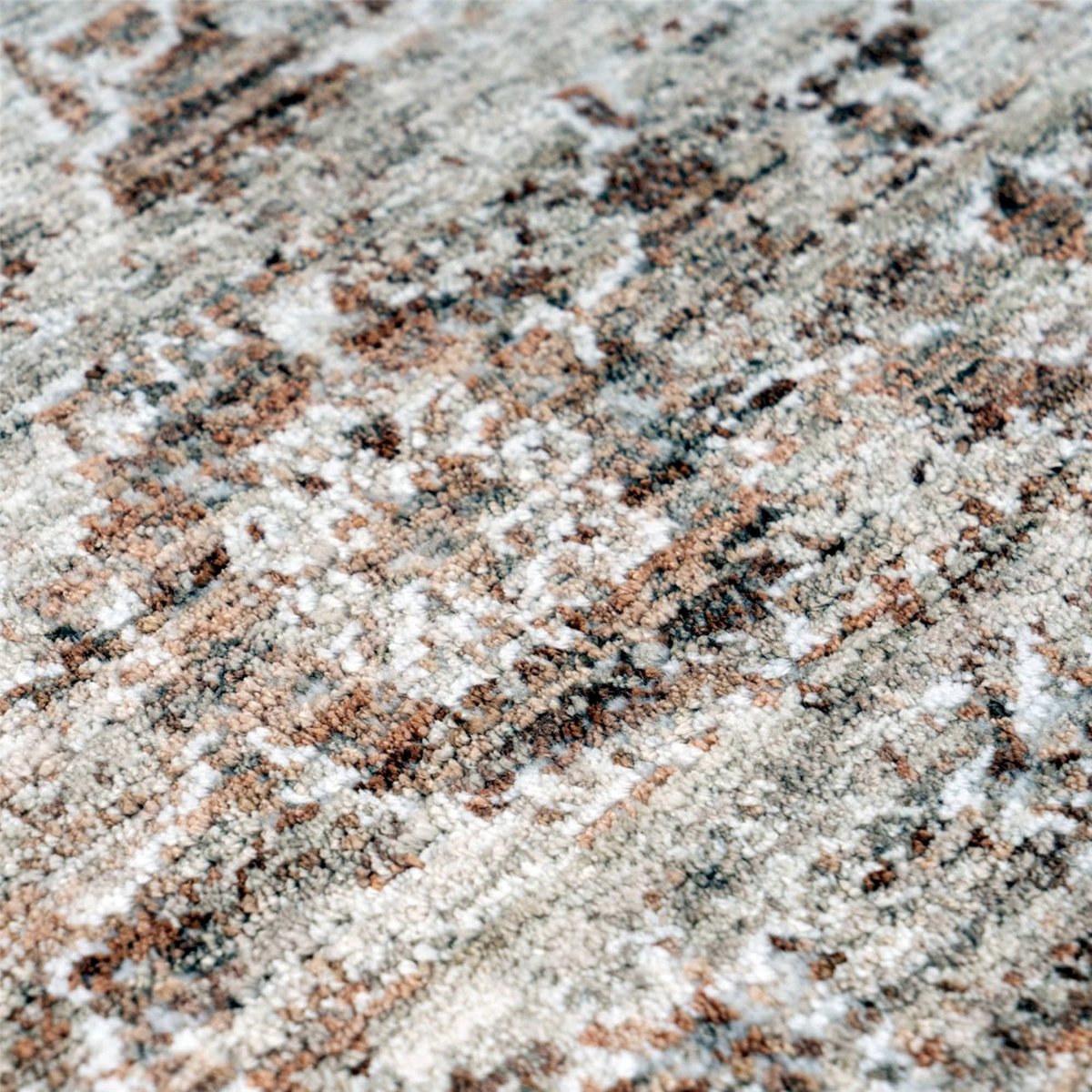 Tapis rectangulaire effet 3d, Amora pêche poudré et beige patiné, ARTE ESPINA
