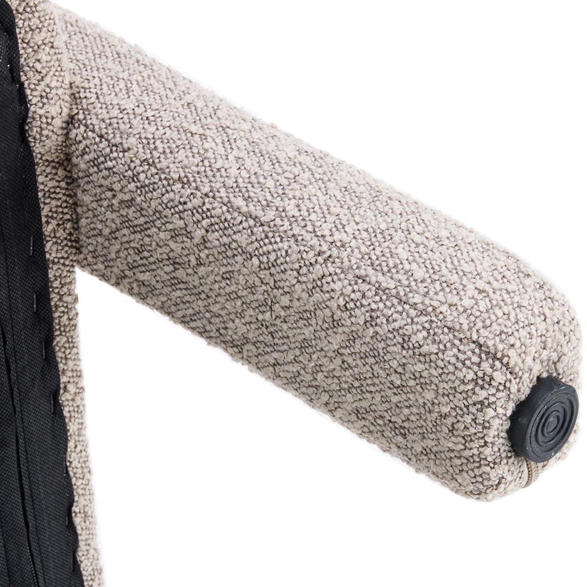 fauteuil en tissu bouclé - NIKO taupe, HOMIFAB