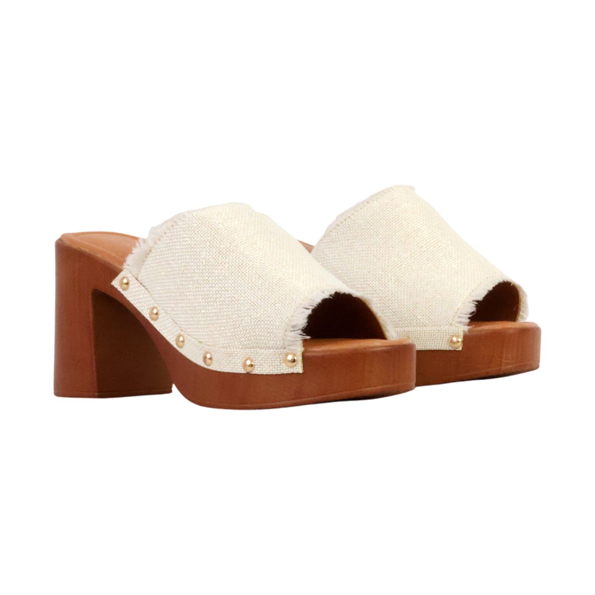 Mules Talon à Enfiler blanc, ENZA NUCCI