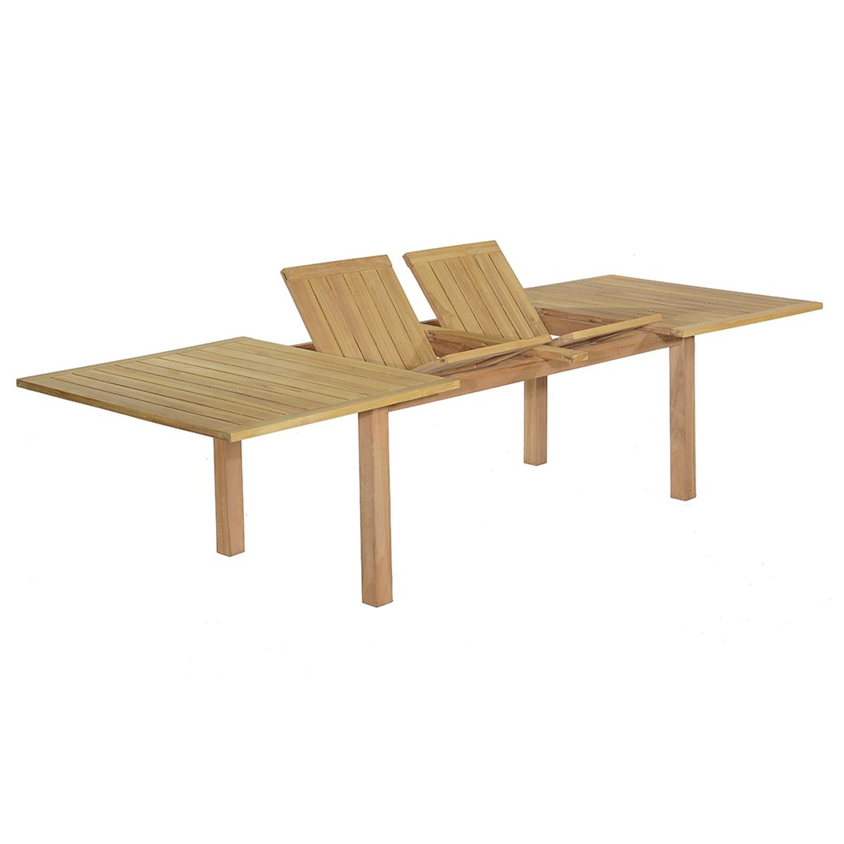 Table extensible teck massif Constantine XL 190/290 x100 cm naturel, TECK ATTITUDE