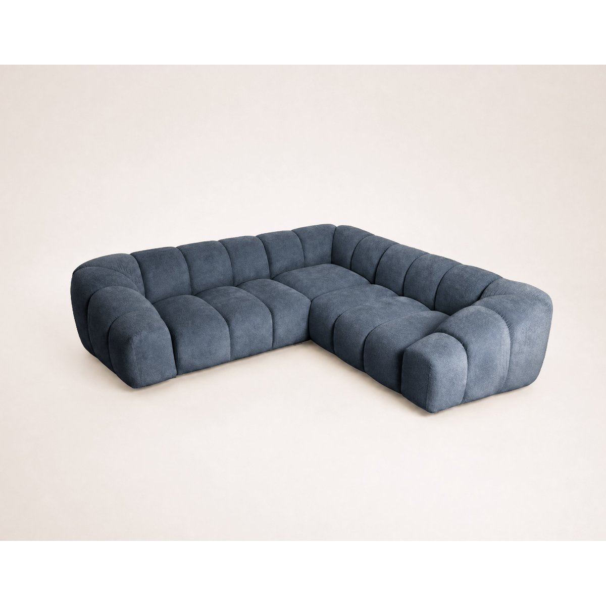 Canapé d'Angle réversible 5 places - AVA bleu, BEST MOBILIER