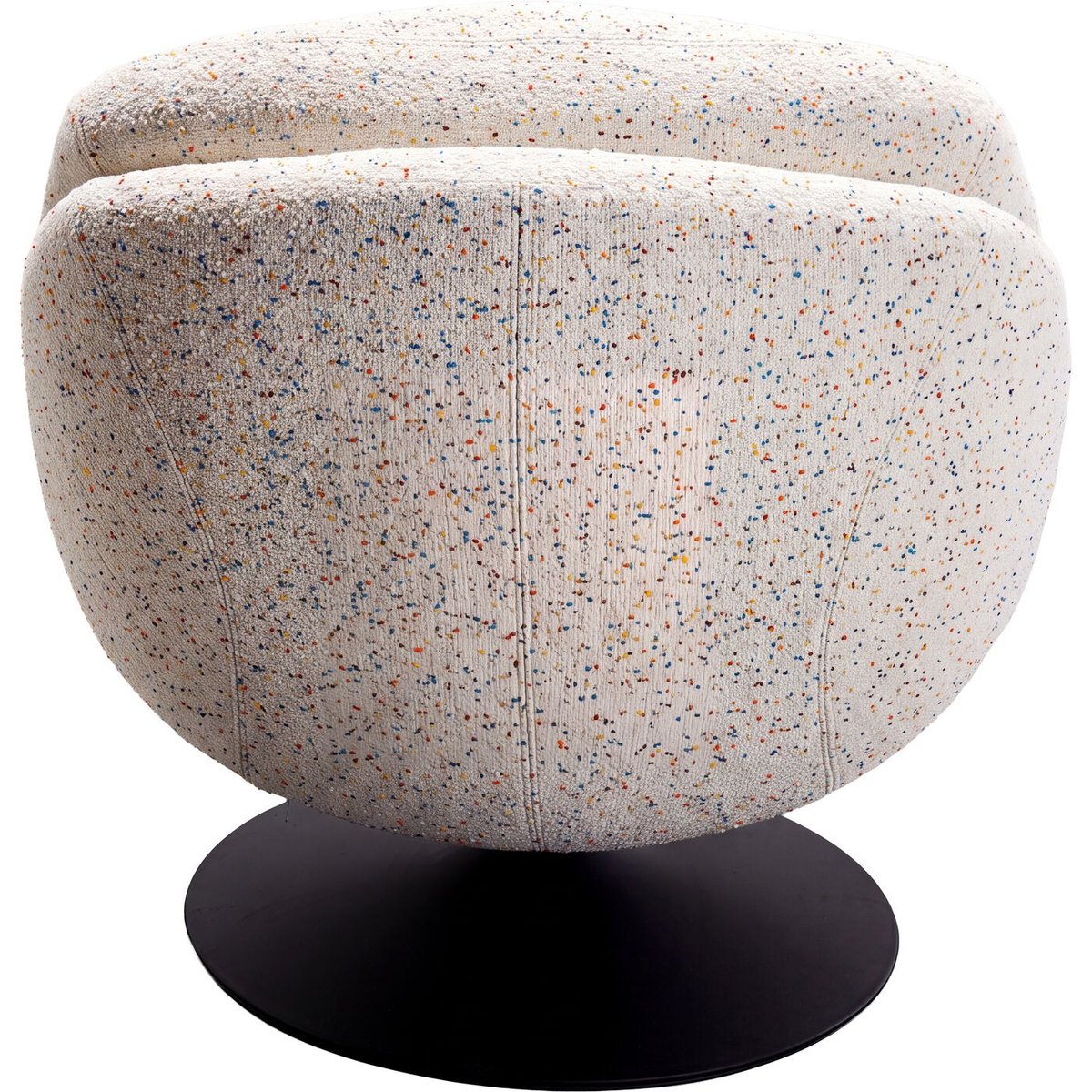 Fauteuil pivotant et repose-pieds, STANFORD blanc, KARE DESIGN