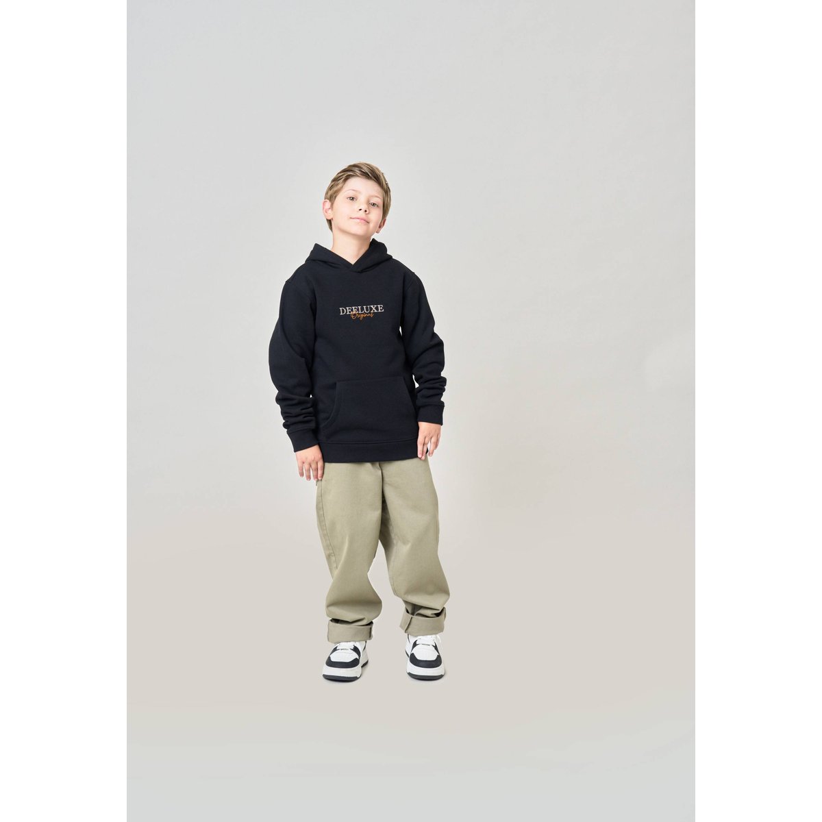 Sweat à capuche regular garçon imprimé deeluxe original RAWJORN black, DEELUXE