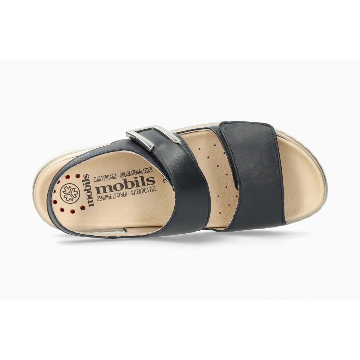 Sandales en cuir LALIA bleu foncé 5145, MEPHISTO