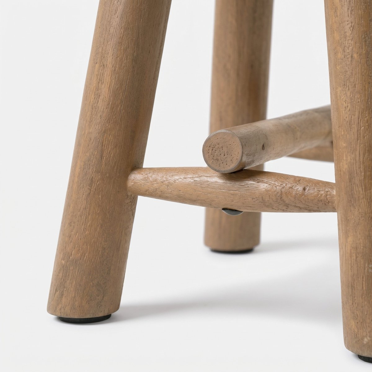 Tabouret en bois de manguier massif 46 cm, pieds en eucalyptus - TOXIS marron, MAISON PAVANE