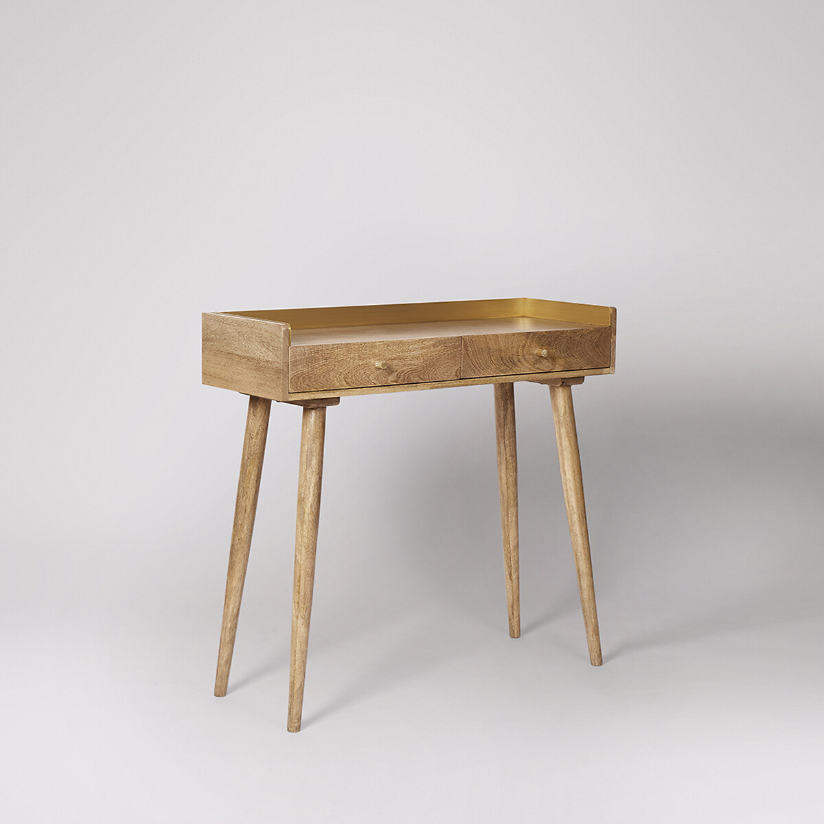 Fresco Mango Wood 2 Drawer Console Table light wood, SWOON