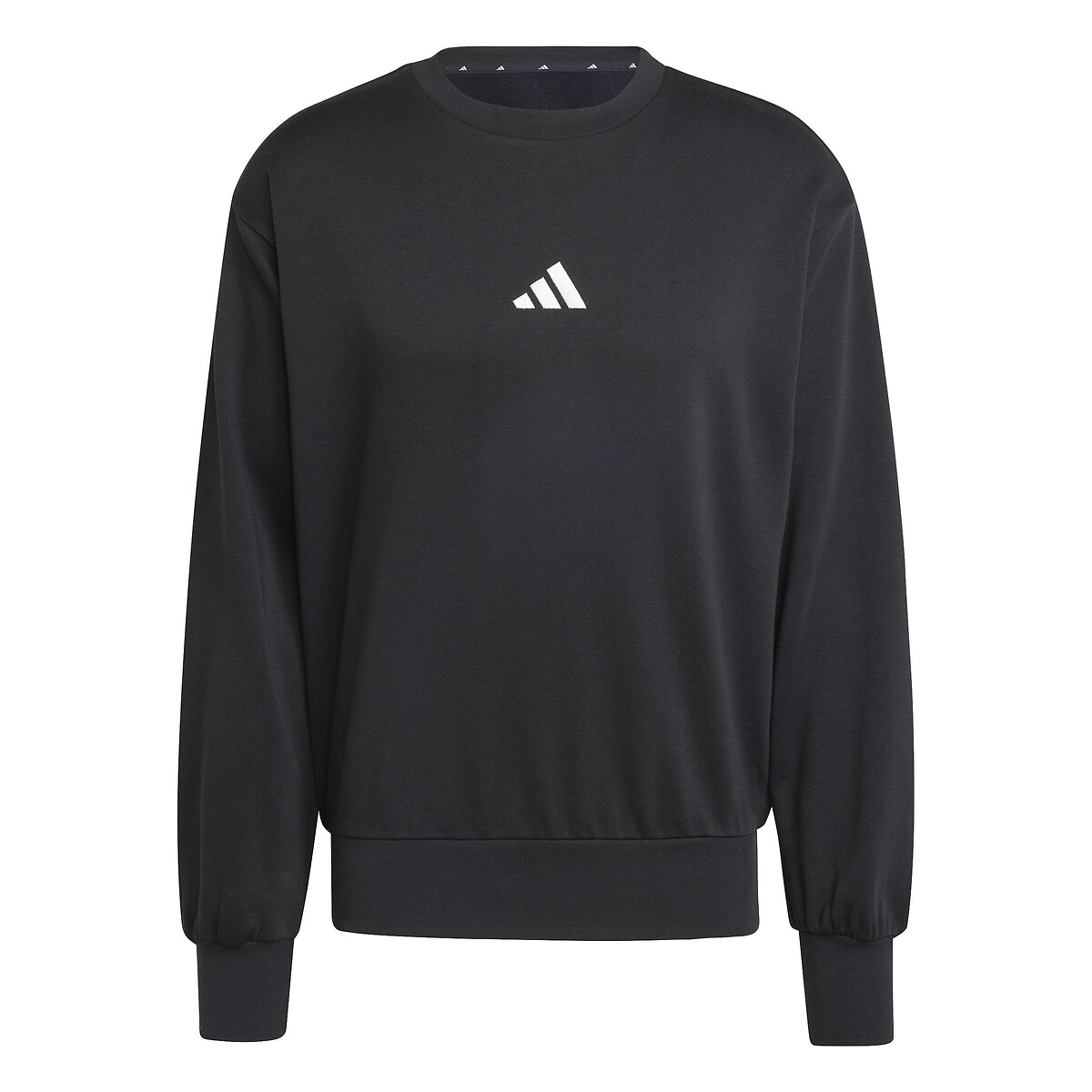 Sweat col rond Essentiel Feelcozy en molleton noir, ADIDAS SPORTSWEAR