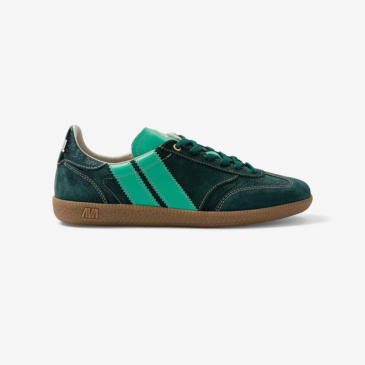 Baskets en cuir Pulse vert, CAVAL