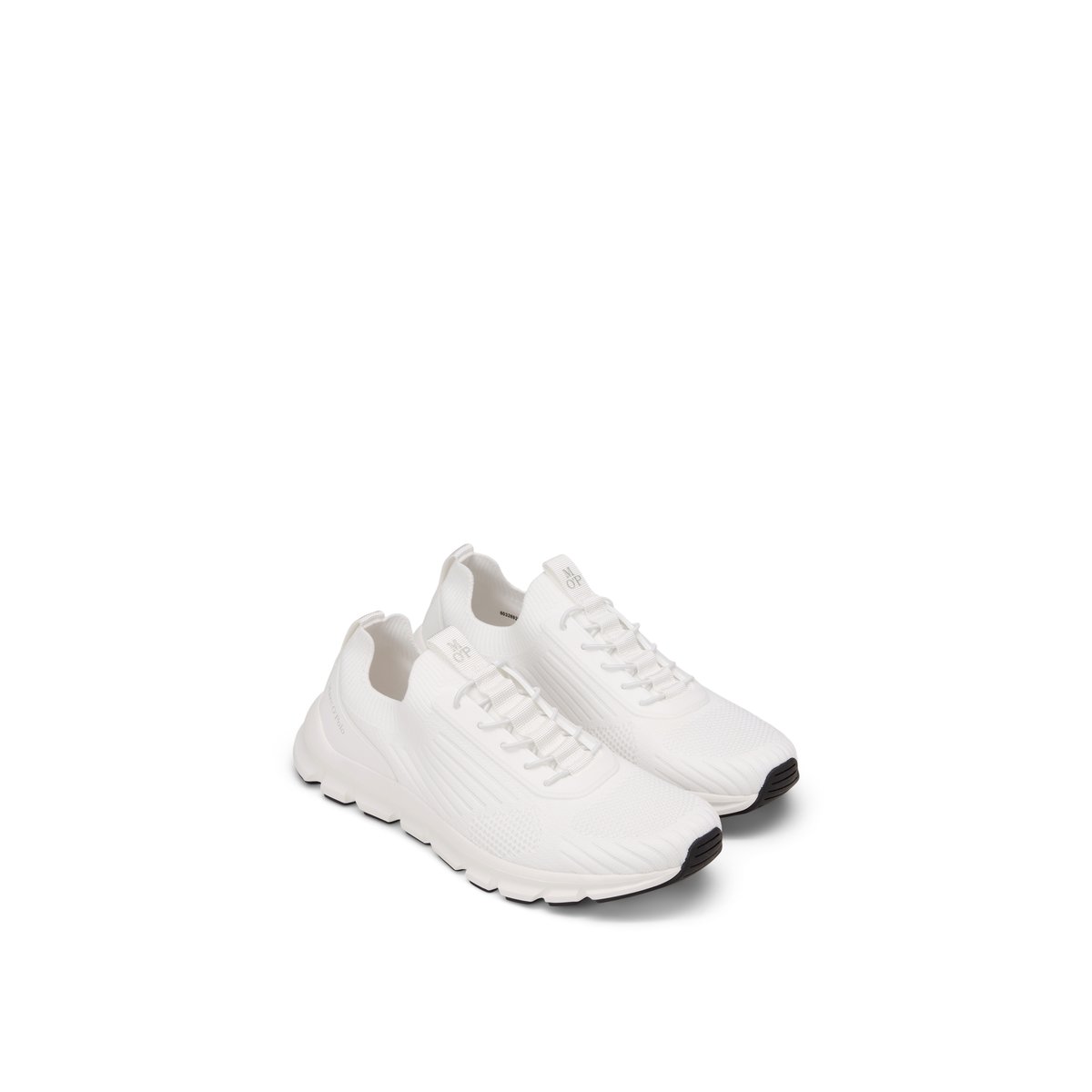 Baskets en tricot modèle Oliver en polyester recyclé blanc, MARC O'POLO