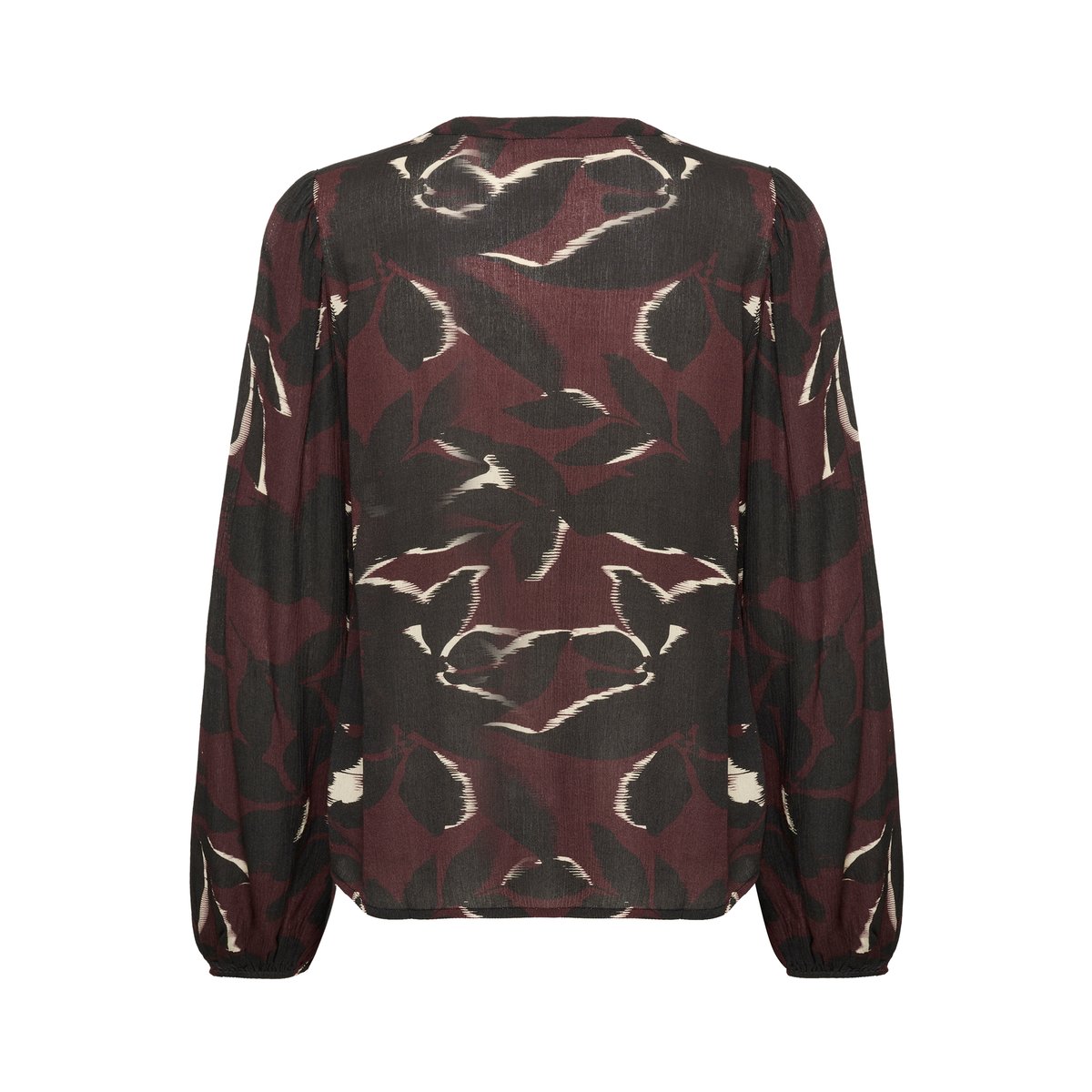 Blouse à manches longues rouge noir windsor wine/black flower, KAFFE