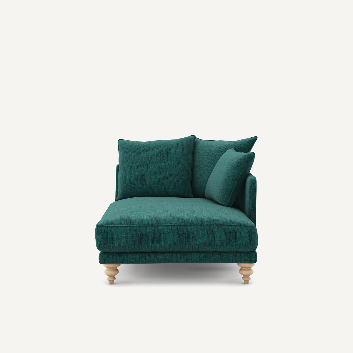 Méridienne en toile jaspée, LAZARE vert de minuit, AM.PM