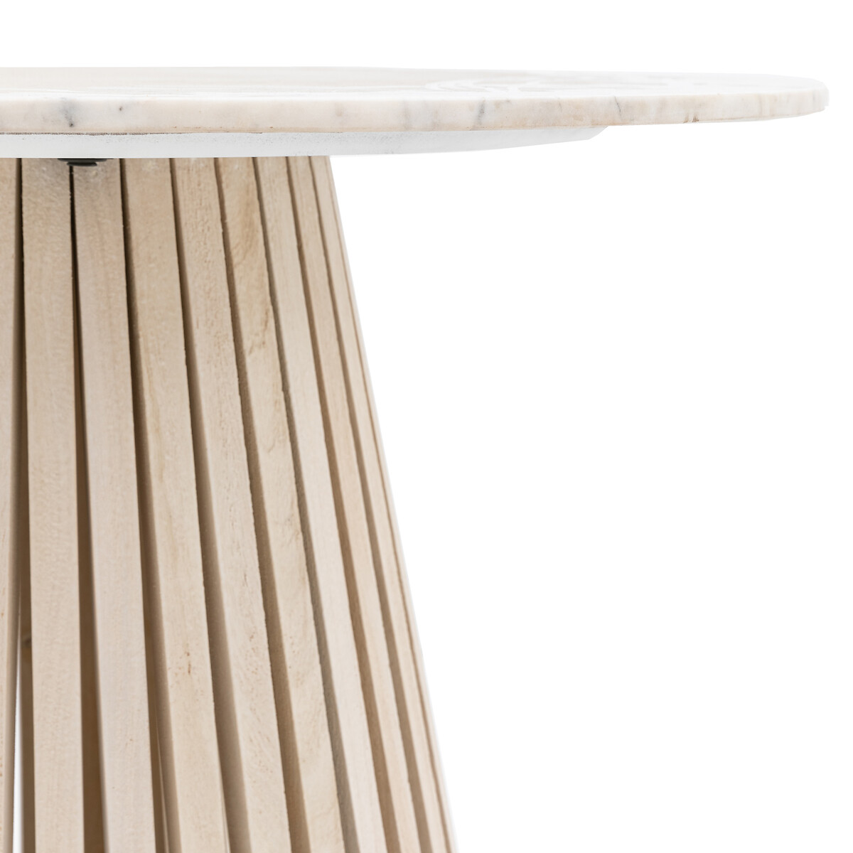 Solstice Round Mango Dining Table white marble, ÉDITÉ
