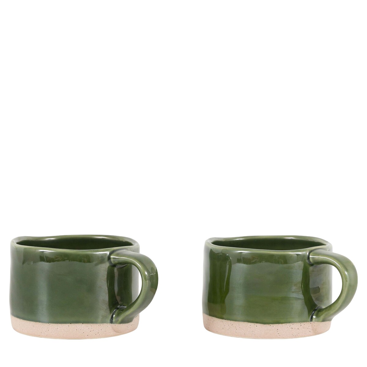 Set of 4 Rustic Mugs green, ÉDITÉ