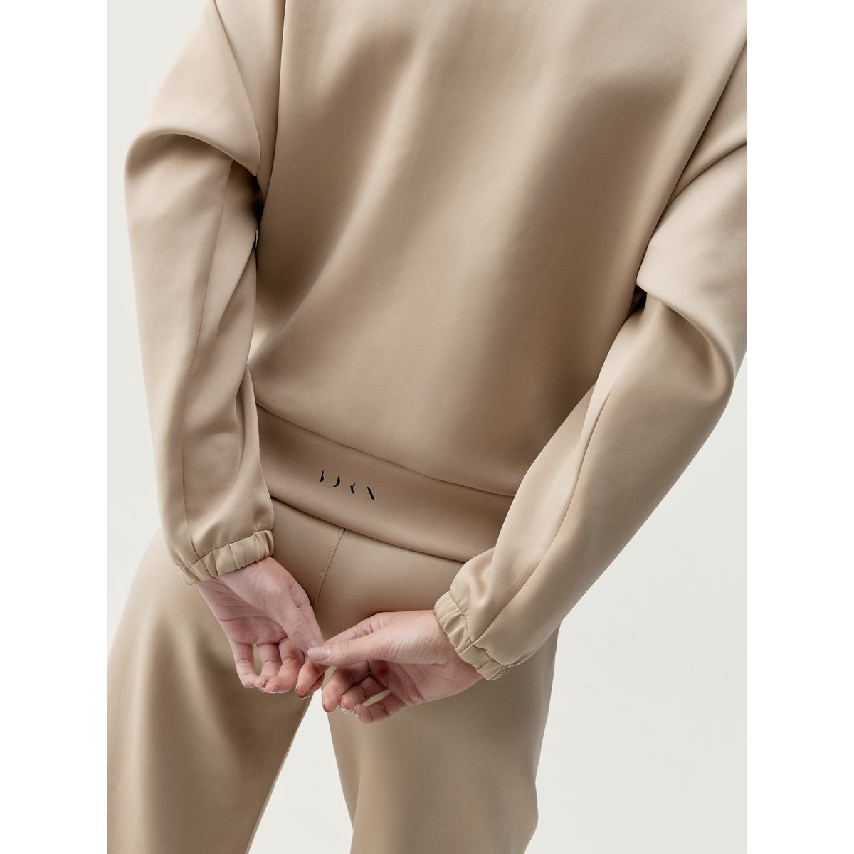 Veste de sport zippée Performance Athleisure GRAFT beige, BORN