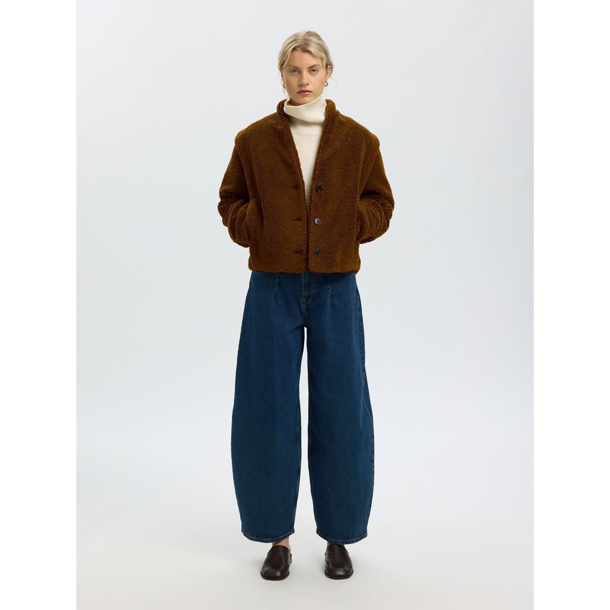Jeans Barrel bleu - medium blue denim1, SELECTED