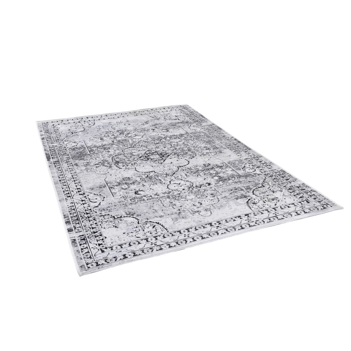 Tapis tissé en polyester et viscose - ORELIA argent, GINO FALCONE