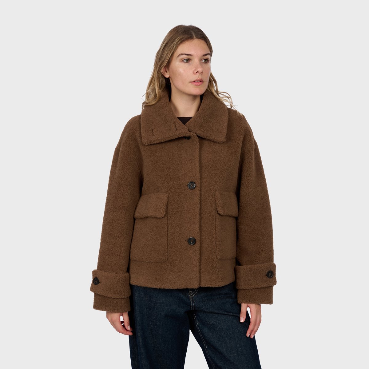Veste à poches plaquées ANNE marron clair, OAKWOOD