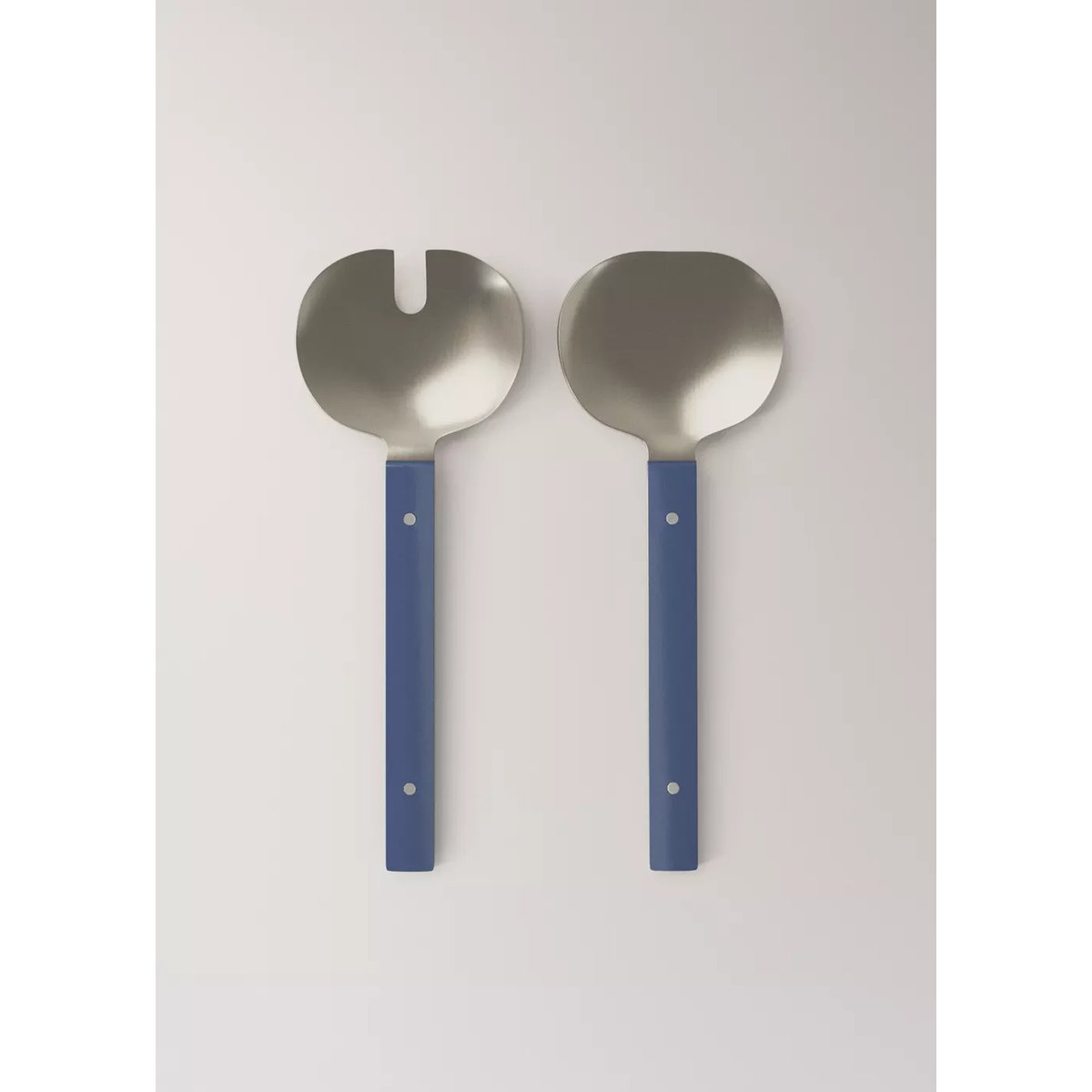 Lot 2 couverts de service 2 pièces acier inoxydable bleu encre, MANGO HOME