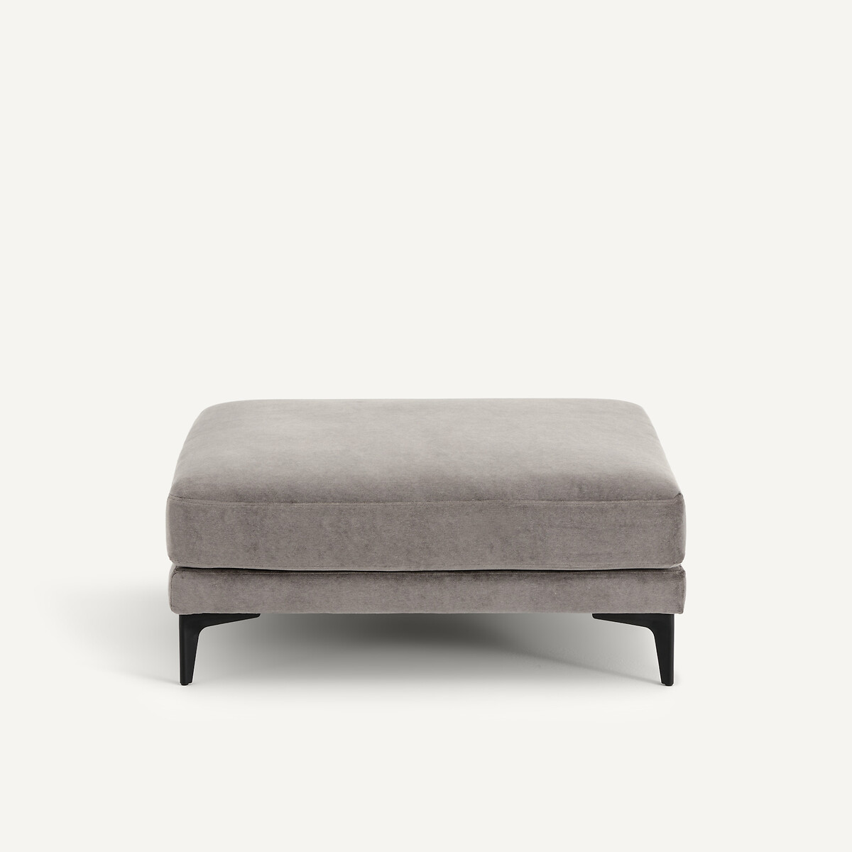Repose-pieds en velours stone, MODERNISTE gris souris, EMMANUEL GALLINA X AM.PM