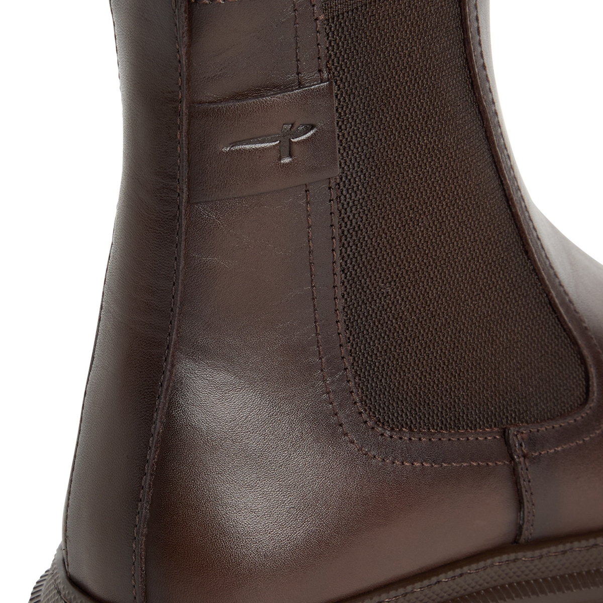 Bottine Chelsea en cuir marron, TAMARIS