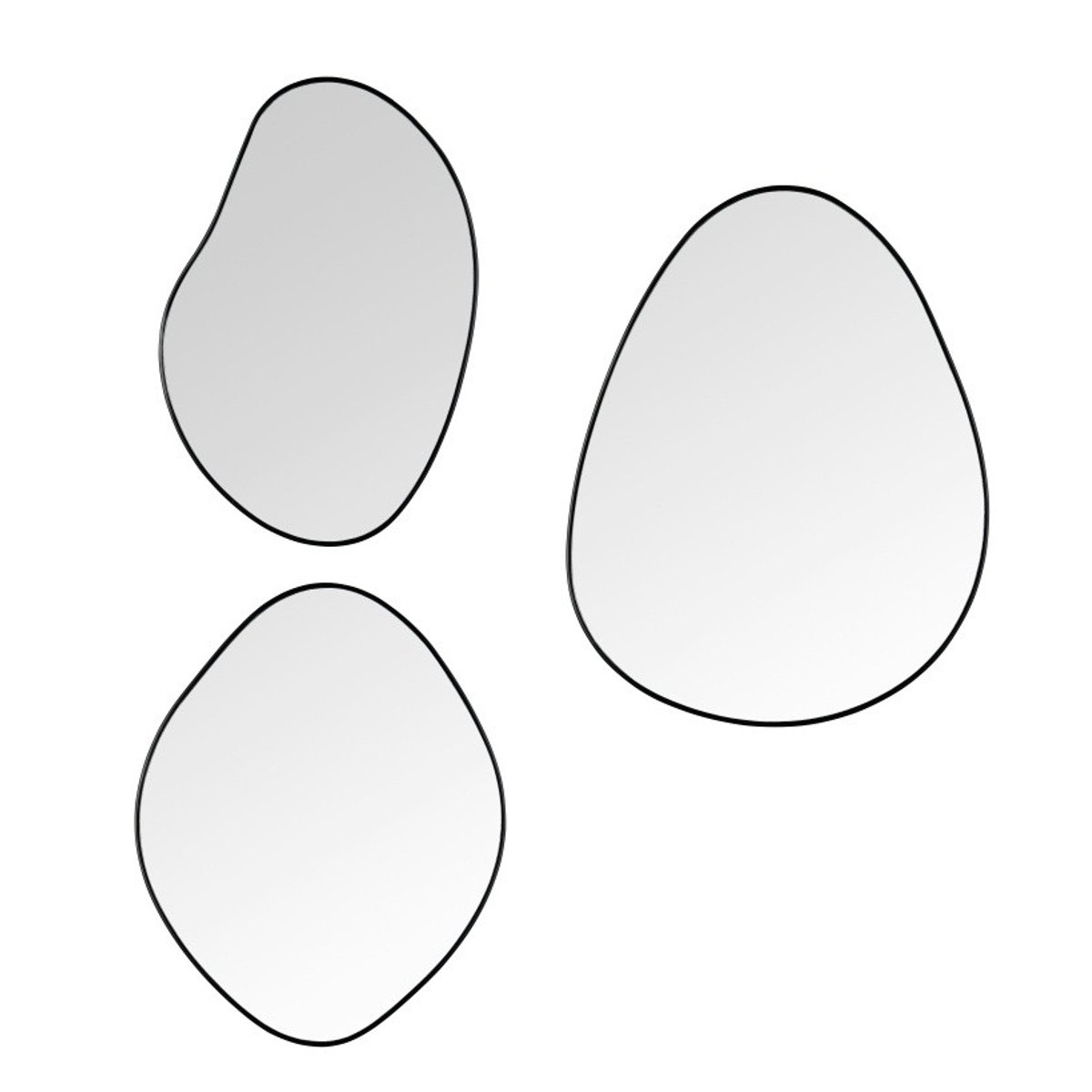 Miroir design en métal v021493, VIOLA noir, BOITE A DESIGN