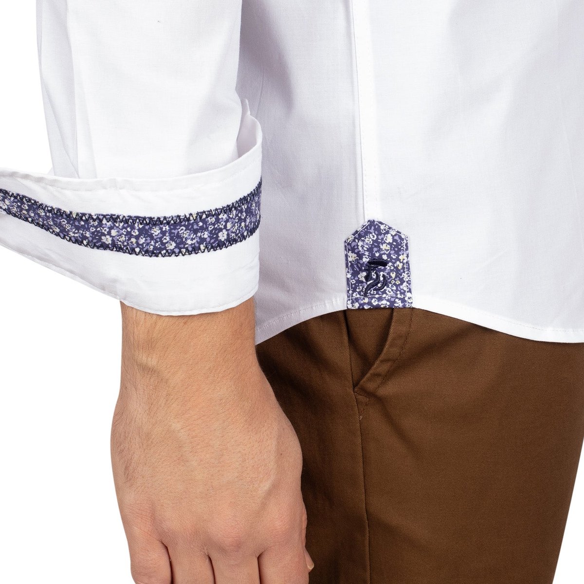 Chemise unie Shoulder blanc, SHILTON