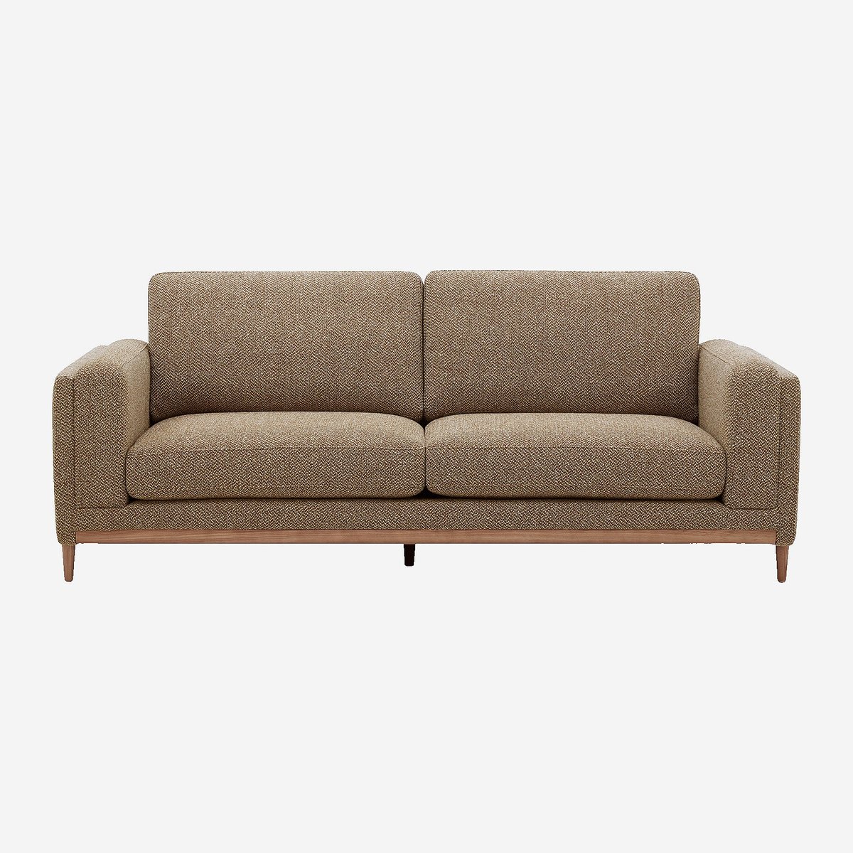 Canapé en tissu texturé URBINO marron, HABITAT