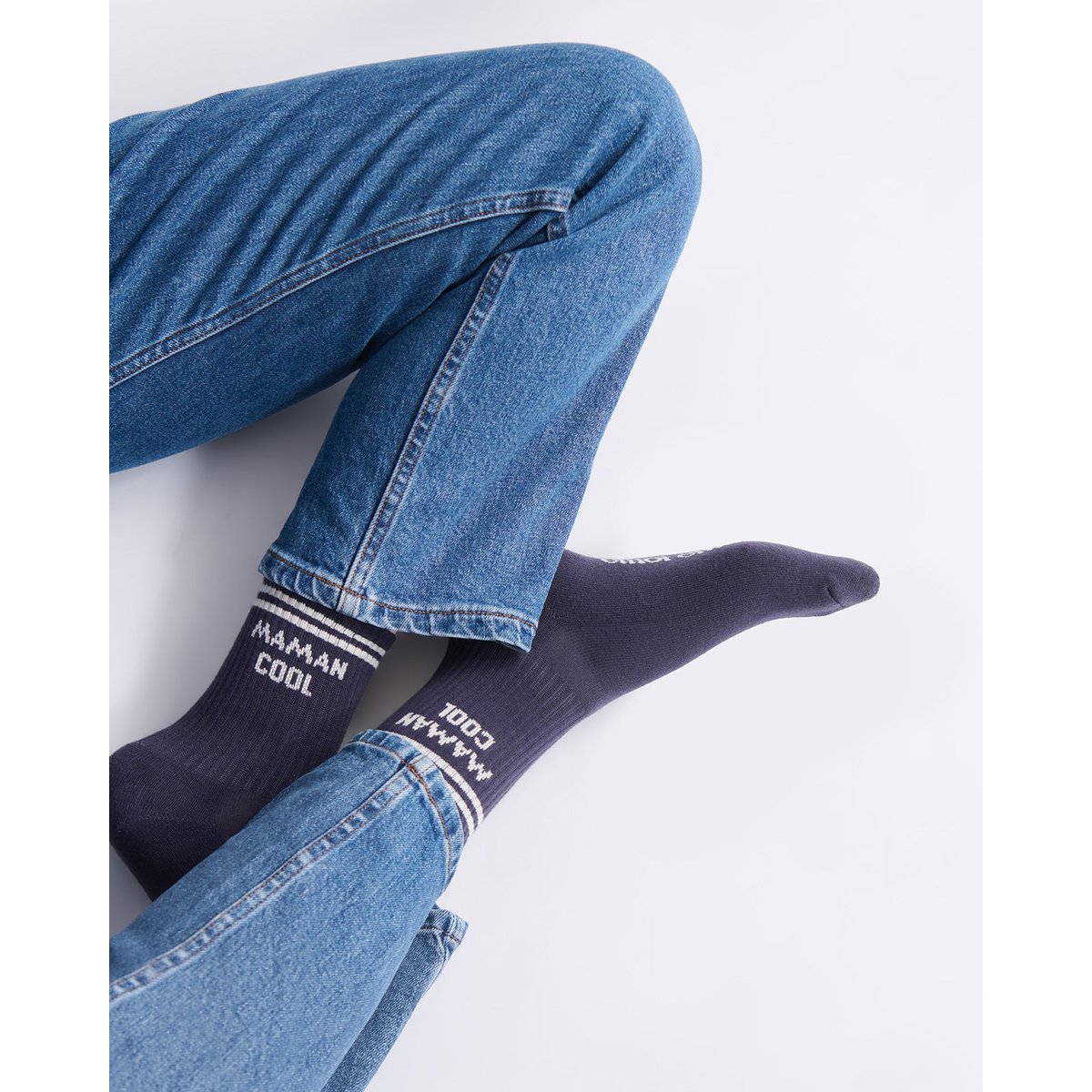 Chaussettes Mama cool bleu encre, EMOI EMOI