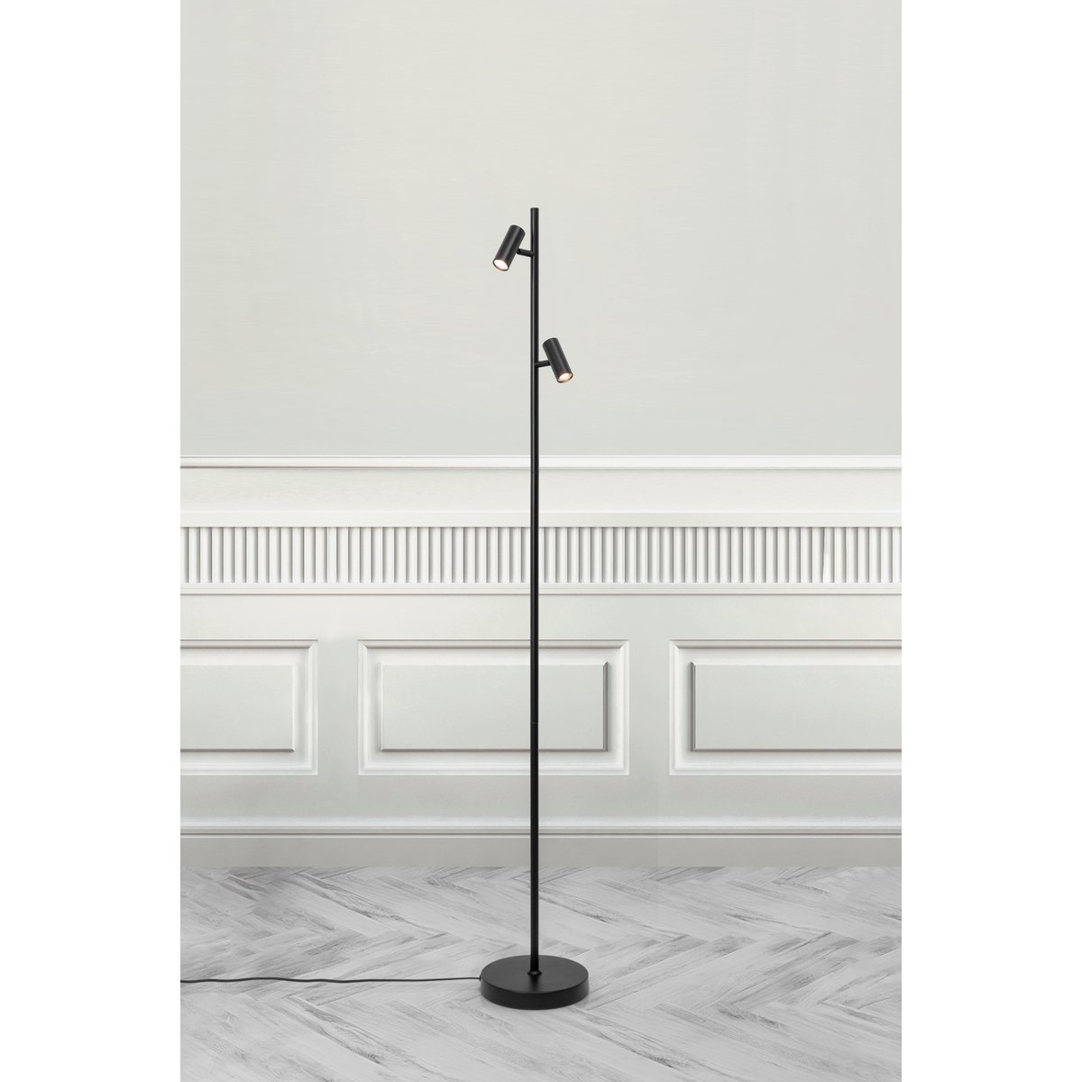 Lampadaire Adaptable et Minimaliste en Métal, OMARI blanc, NORDLUX