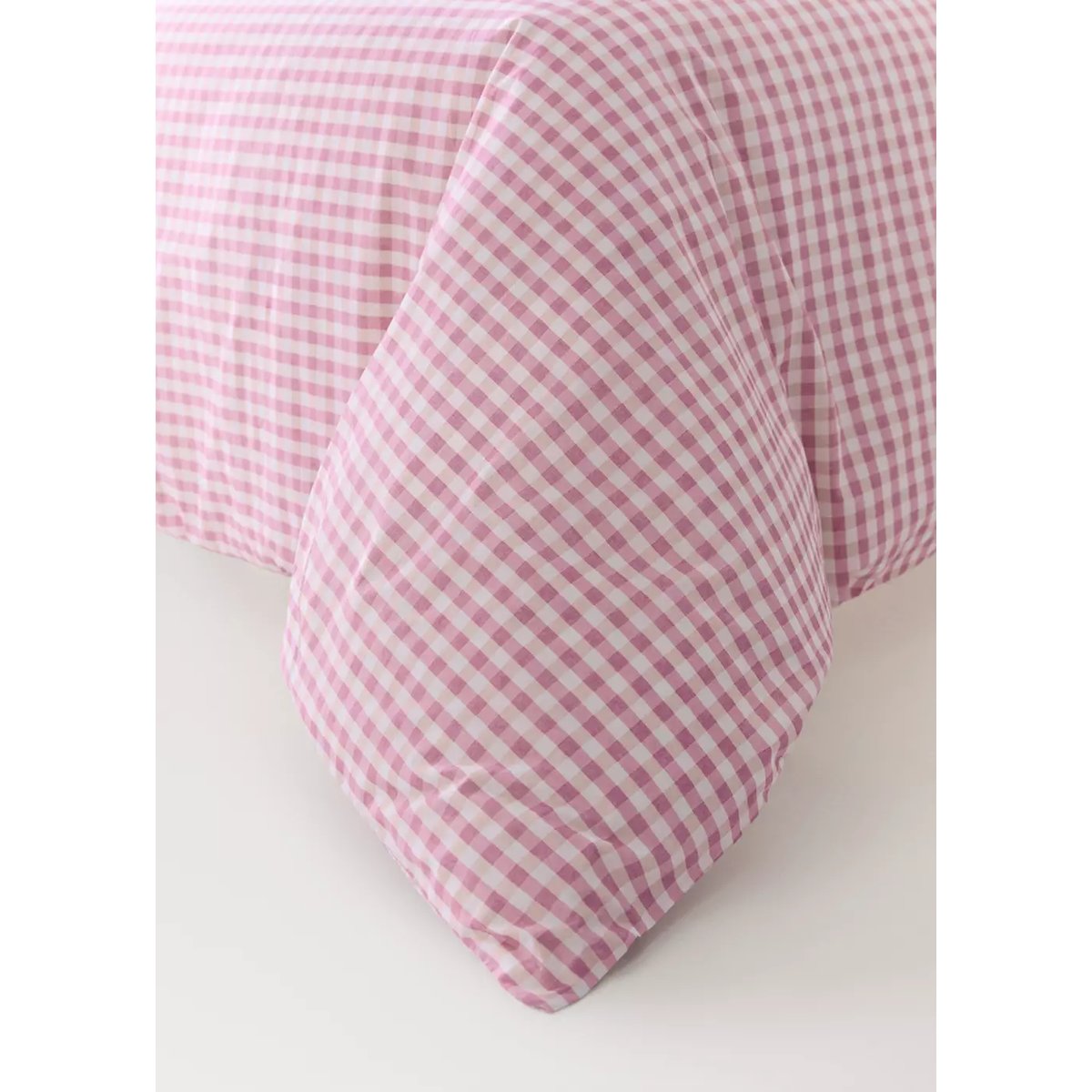 Housse de couette coton carreaux vichy Lit 90 cm rose, MANGO HOME