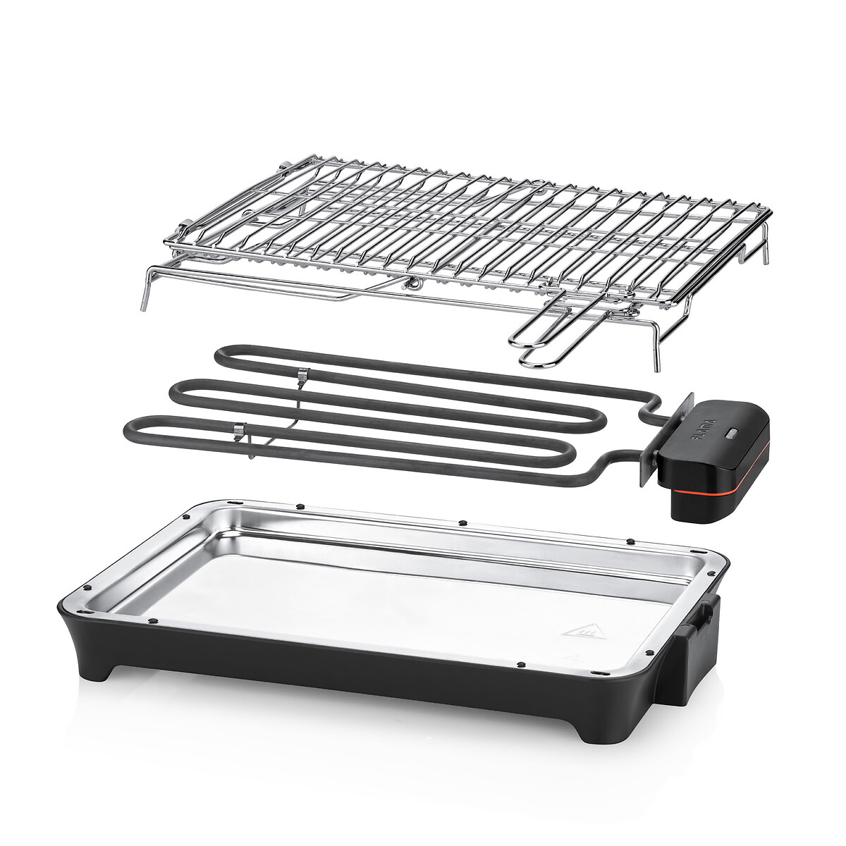 Grelhador Elétrico de Resistência HeatUltra EasyFlip M 2400W 4324FL, FLAMA preto , FLAMA