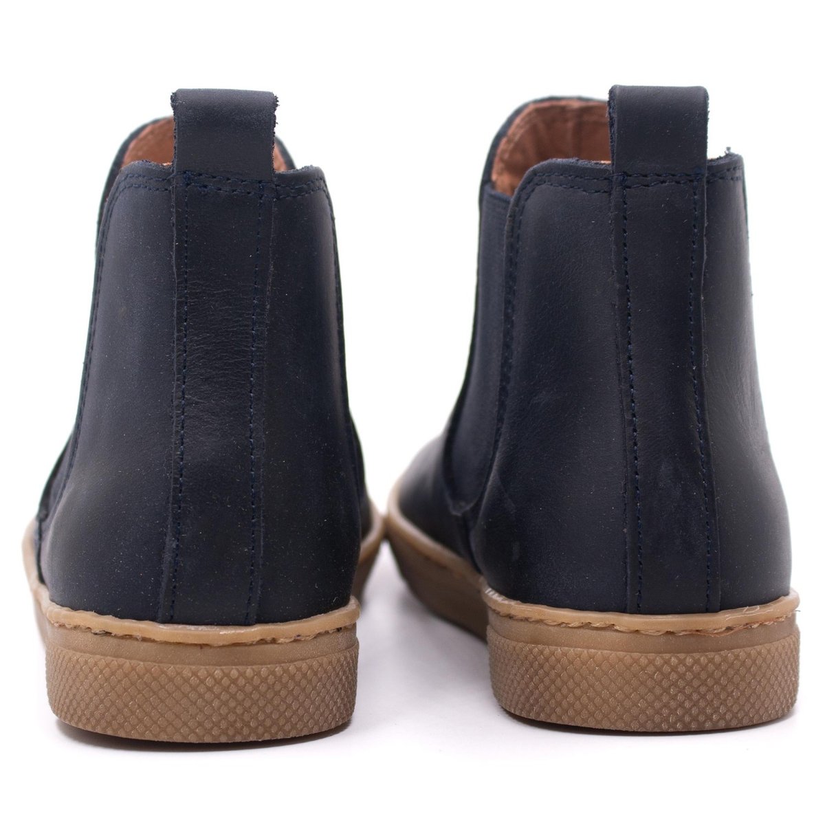 Boni Kola - boots enfant en cuir bleu marine, BONI&SIDONIE