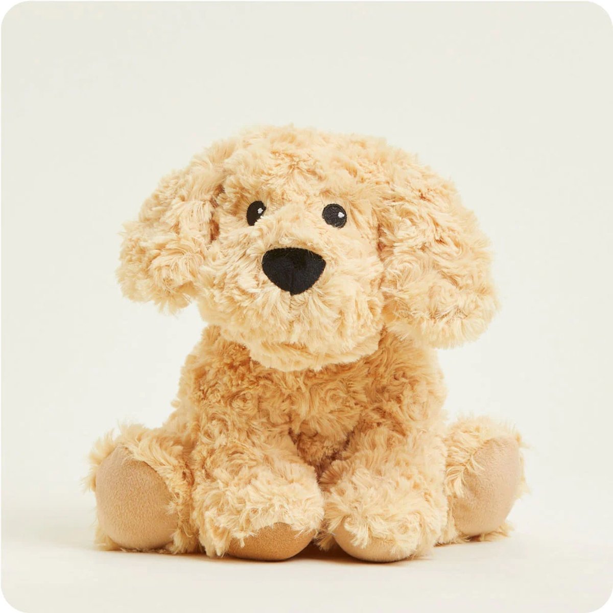 Peluche Bouillotte Chien bouclé beige, WARMIES