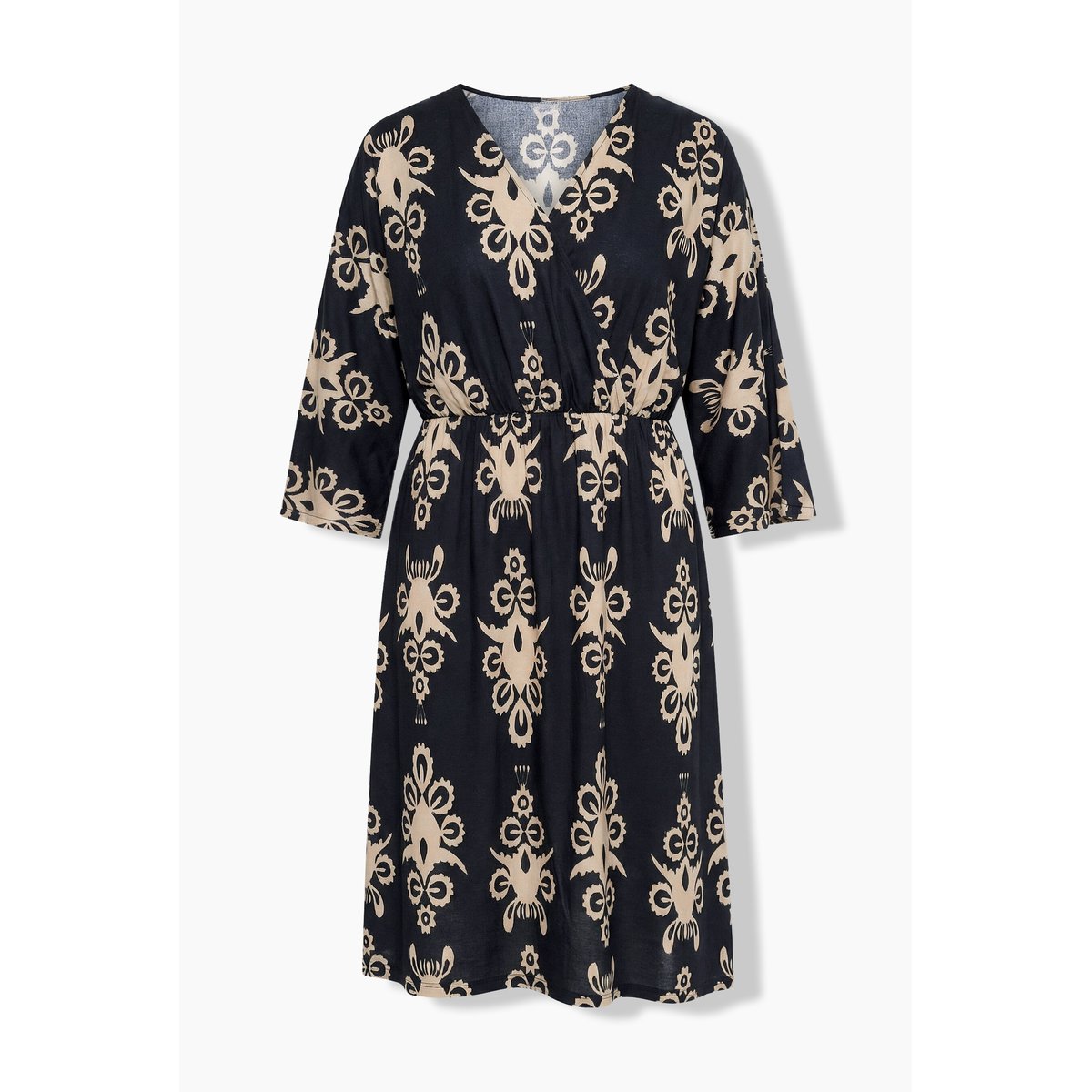 Robe imprimée noir, ULLA POPKEN