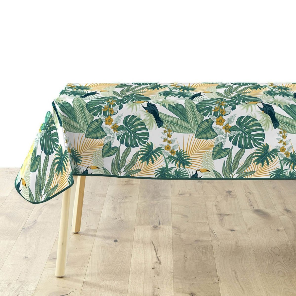 Nappe rectangulaire 140x240 Textilia Guyana vert, DECORATIE