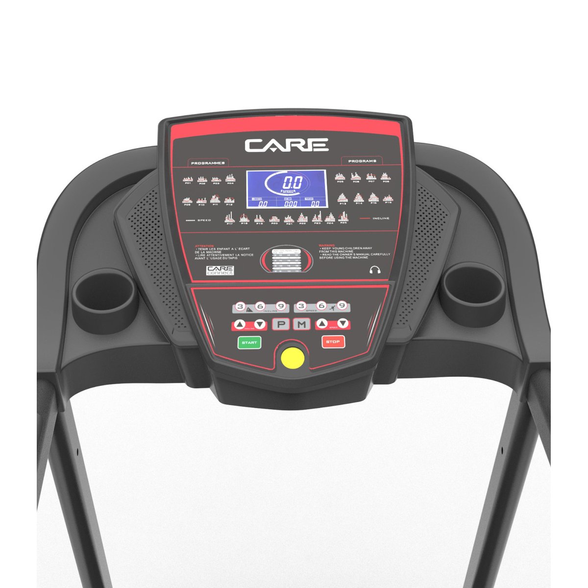 Tapis de course connecté - 18km/h - CARE - JOG RUNNER - KINOMAP noir, CARE FITNESS