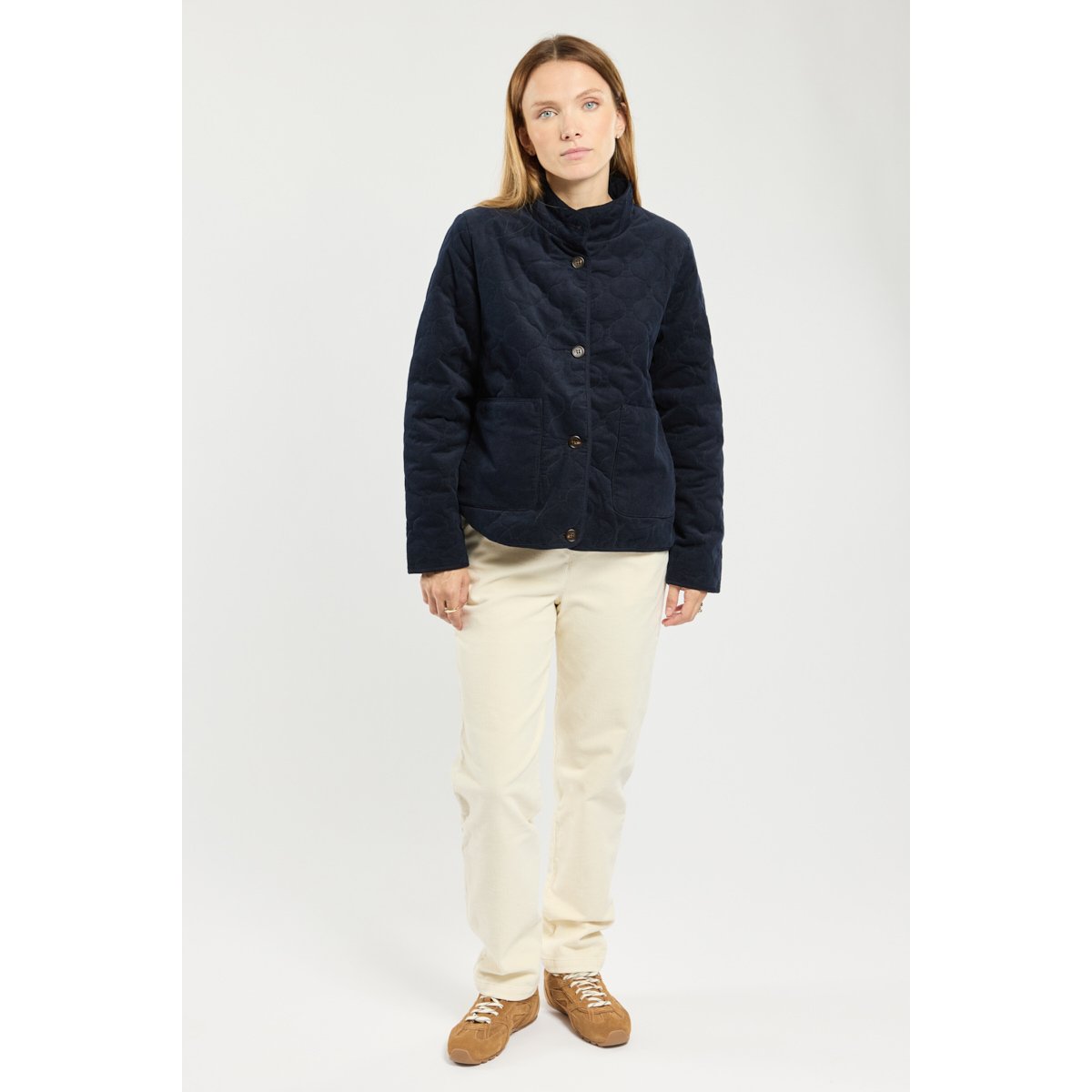 Veste velours BHOPAL navy, BERMUDES