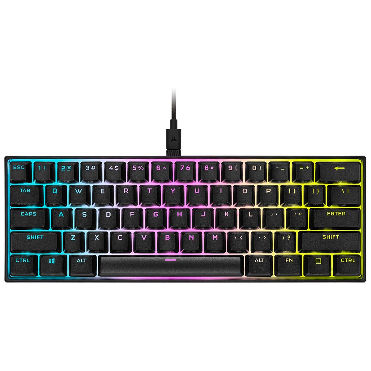 Clavier gamer K65 RGB MINI CHERRY MX Red Noir noir, CORSAIR