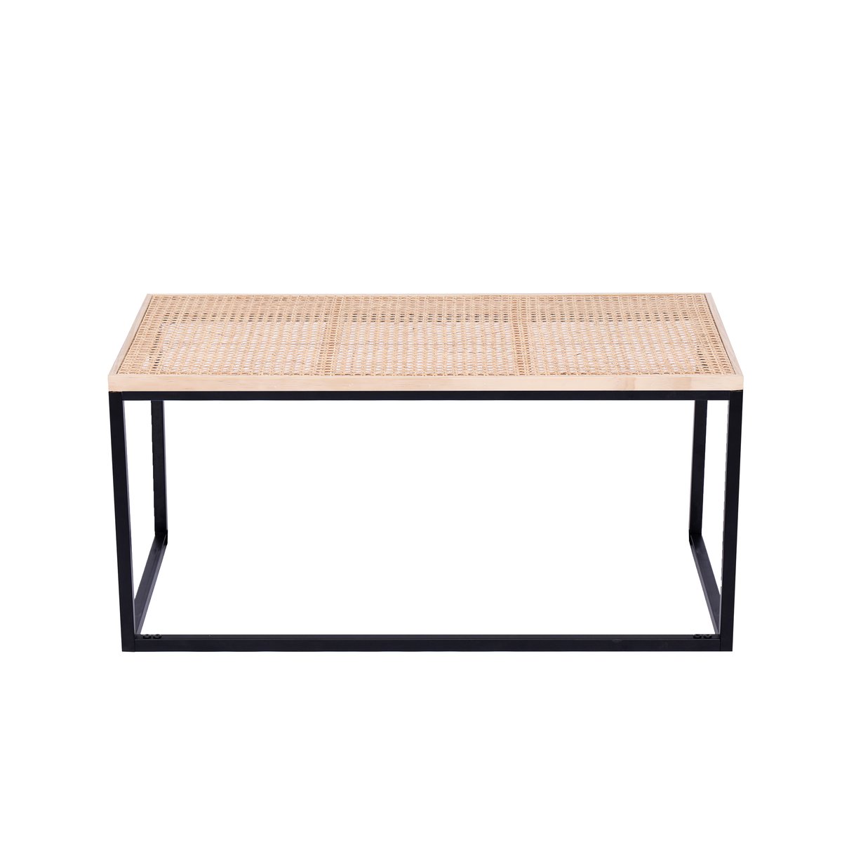 Table basse en rotin et métal, SAPPORO marron, NORDLYS