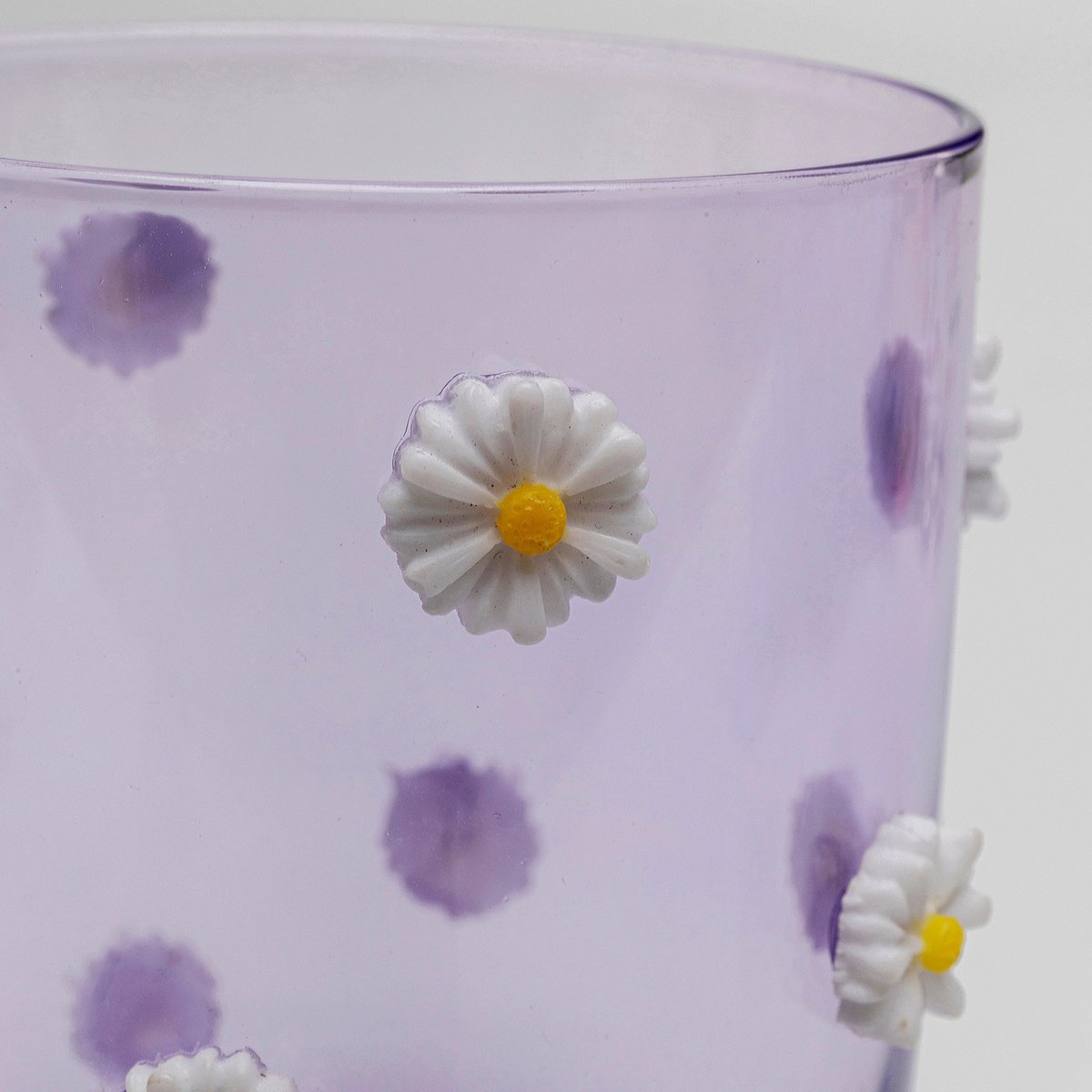 Lot de 4 verres à eau, PARTY FLOWERS violet, KARE DESIGN