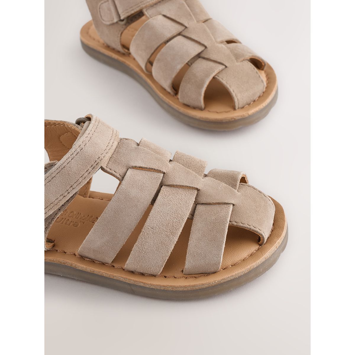 Sandales en cuir style pêcheur naturel, NEXT