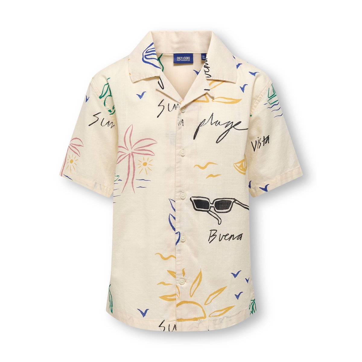Chemise De Vacances antique white, ONLY & SONS JUNIOR